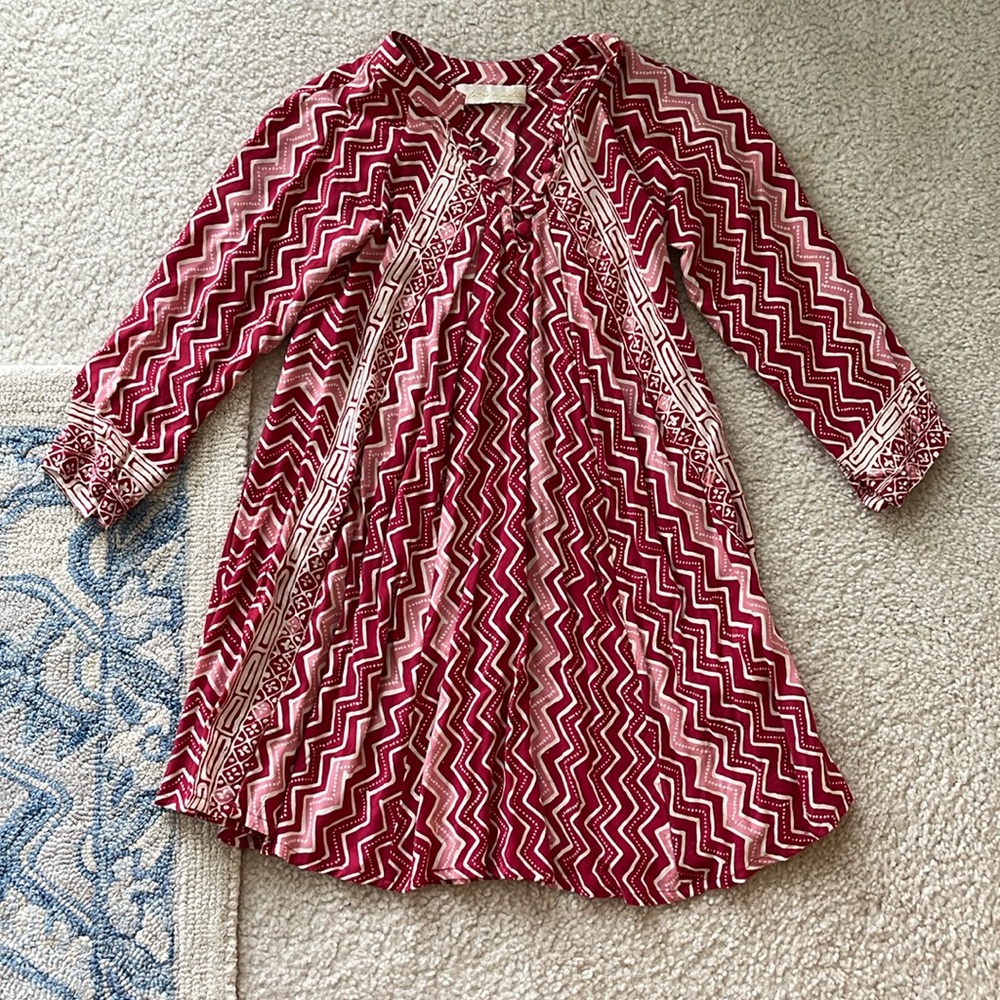 NATALIE MARTIN fiore girls zig zag print dress